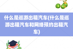 什么是巡游出租汽车(什么是巡游出租汽车和网络预约出租汽车)