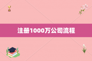 注册1000万公司流程