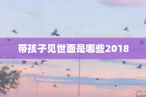 带孩子见世面是哪些2018