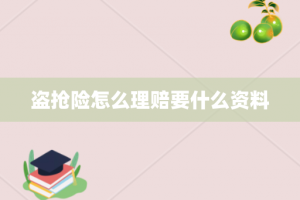 盗抢险怎么理赔要什么资料