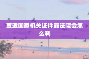 变造国家机关证件罪法院会怎么判