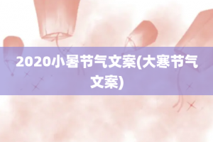 2020小暑节气文案(大寒节气文案)