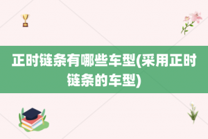 正时链条有哪些车型(采用正时链条的车型)