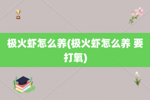 极火虾怎么养(极火虾怎么养 要打氧)