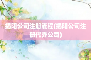 揭阳公司注册流程(揭阳公司注册代办公司)