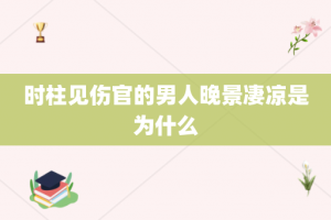 时柱见伤官的男人晚景凄凉是为什么