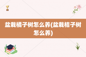 盆栽橘子树怎么养(盆栽桔子树怎么养)