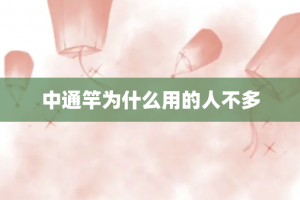 中通竿为什么用的人不多