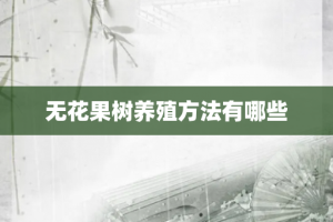 无花果树养殖方法有哪些