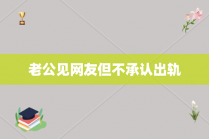 老公见网友但不承认出轨