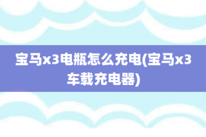 宝马x3电瓶怎么充电(宝马x3车载充电器)