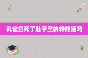 孔雀鱼死了肚子里的籽能活吗