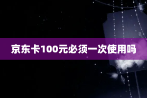 京东卡100元必须一次使用吗