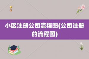 小区注册公司流程图(公司注册的流程图)