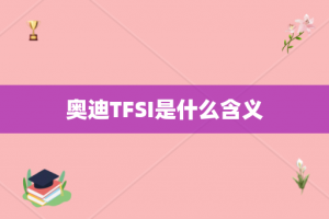 奥迪TFSI是什么含义