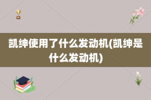 凯绅使用了什么发动机(凯绅是什么发动机)