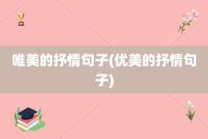 唯美的抒情句子(优美的抒情句子)