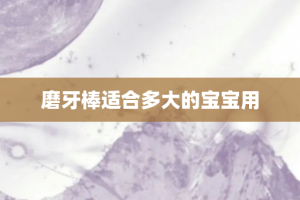 磨牙棒适合多大的宝宝用