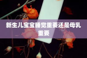 新生儿宝宝睡觉重要还是母乳重要