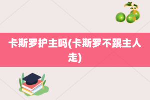 卡斯罗护主吗(卡斯罗不跟主人走)