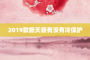 2019款新天籁有没有冷保护