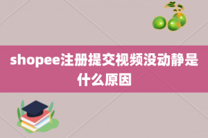 shopee注册提交视频没动静是什么原因