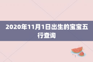 2020年11月1日出生的宝宝五行查询