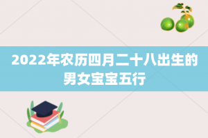 2022年农历四月二十八出生的男女宝宝五行