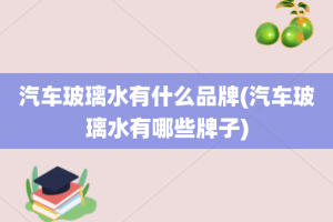 汽车玻璃水有什么品牌(汽车玻璃水有哪些牌子)