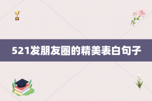 521发朋友圈的精美表白句子