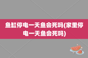 鱼缸停电一天鱼会死吗(家里停电一天鱼会死吗)