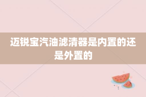 迈锐宝汽油滤清器是内置的还是外置的