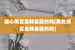 绿心黑豆是转基因的吗(黑色绿豆是转基因的吗)