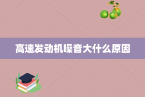 高速发动机噪音大什么原因