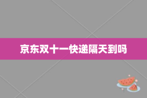 京东双十一快递隔天到吗