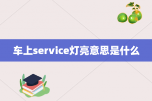 车上service灯亮意思是什么