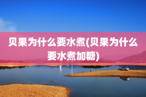 贝果为什么要水煮(贝果为什么要水煮加糖)