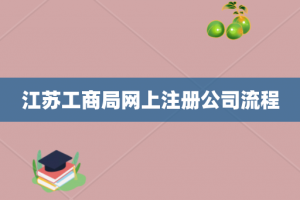 江苏工商局网上注册公司流程