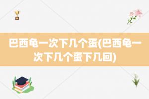 巴西龟一次下几个蛋(巴西龟一次下几个蛋下几回)