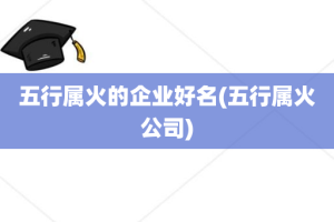 五行属火的企业好名(五行属火公司)