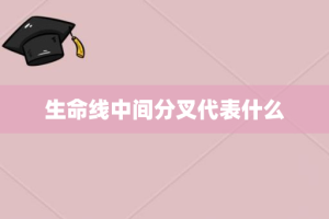 生命线中间分叉代表什么