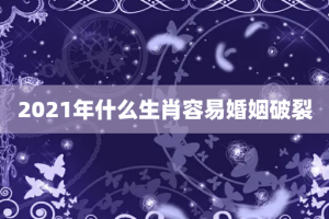 2021年什么生肖容易婚姻破裂