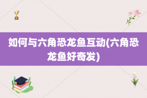 如何与六角恐龙鱼互动(六角恐龙鱼好奇发)