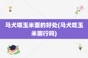 马犬喂玉米面的好处(马犬吃玉米粥行吗)