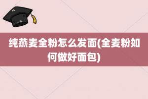 纯燕麦全粉怎么发面(全麦粉如何做好面包)