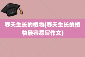 春天生长的植物(春天生长的植物最容易写作文)