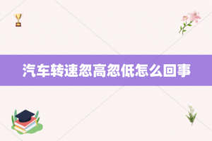 汽车转速忽高忽低怎么回事