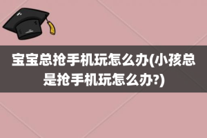 宝宝总抢手机玩怎么办(小孩总是抢手机玩怎么办?)