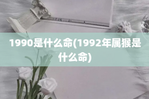 1990是什么命(1992年属猴是什么命)