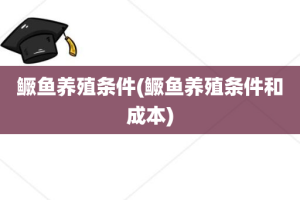 鳜鱼养殖条件(鳜鱼养殖条件和成本)